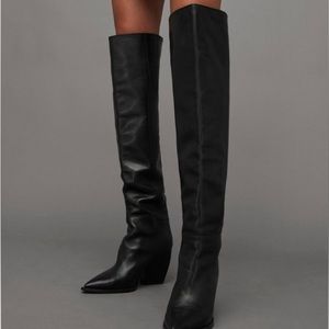 All saints Reina over the knee black boots size 8 -- NWT but no box